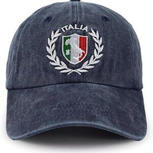 Italia Italian Map Flag Hat for Men Women Adjustable Embroidered Cotton